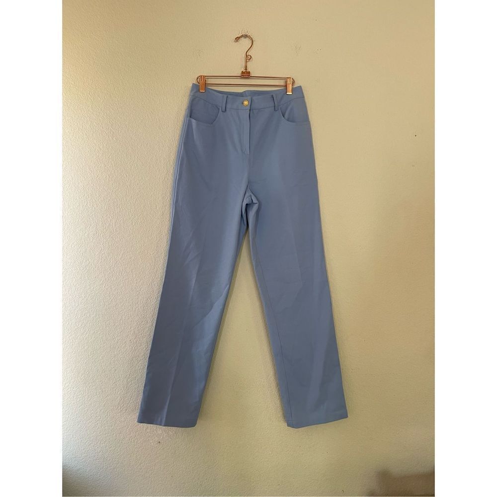 St. John sport retro‎ baby blue high rise flared pants size 6